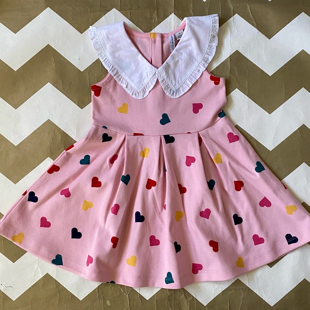 Janie and Jack Multicolor Heart Dress